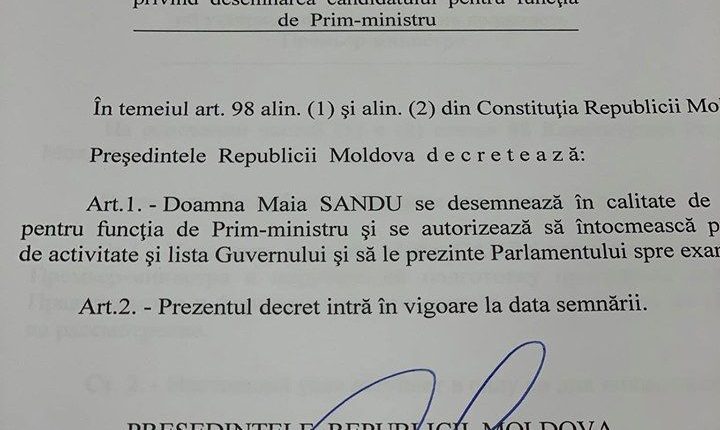 decret maia sandu