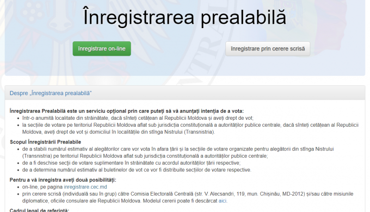 inregistrare prealabila